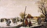 Barend Avercamp Landscape with Frozen River Germany oil painting artist